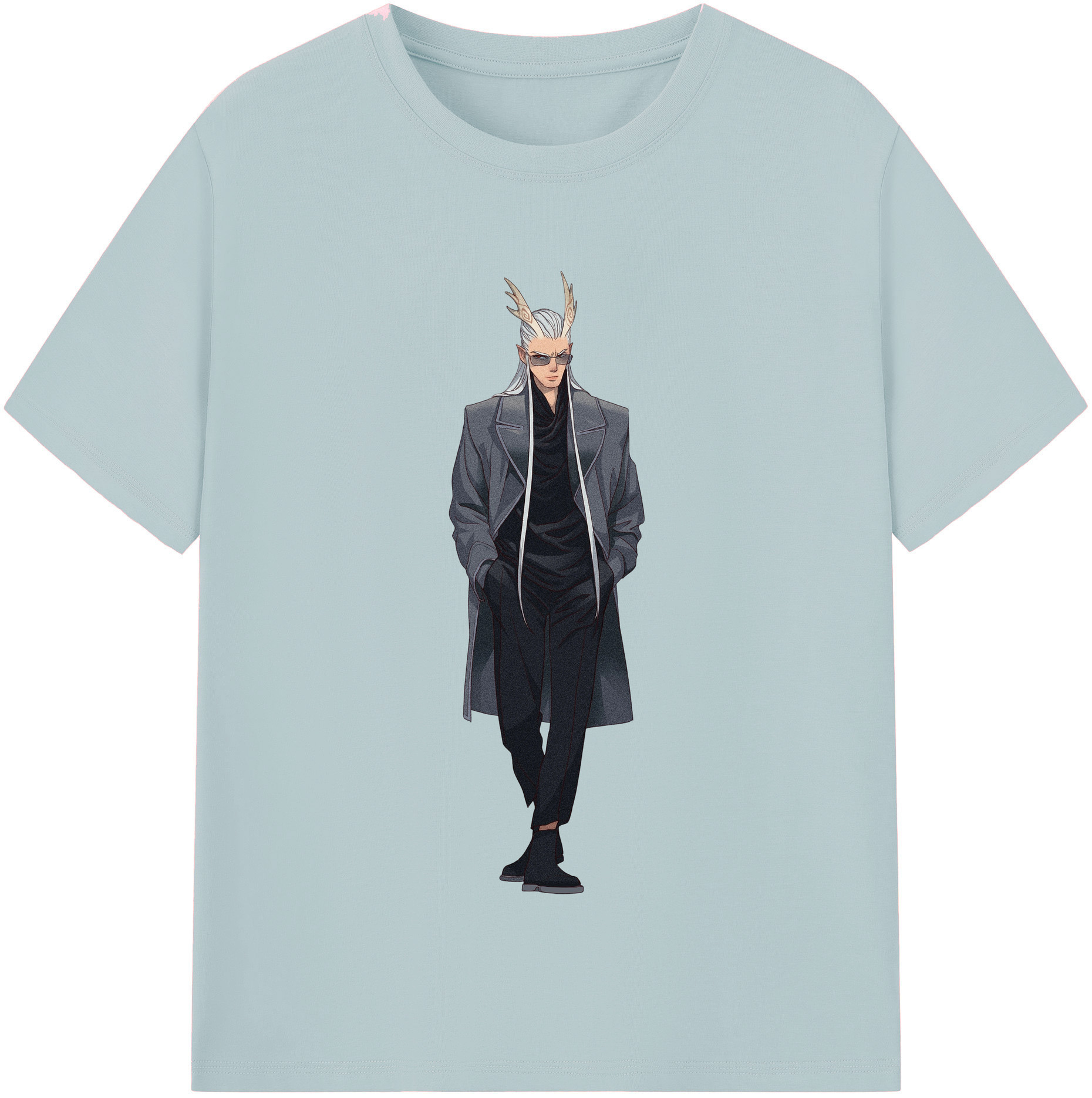 （画像用） Ne Zha 2 ナタ 魔童の大暴れ 綿100％半袖Tシャツ（フロントプリント）
